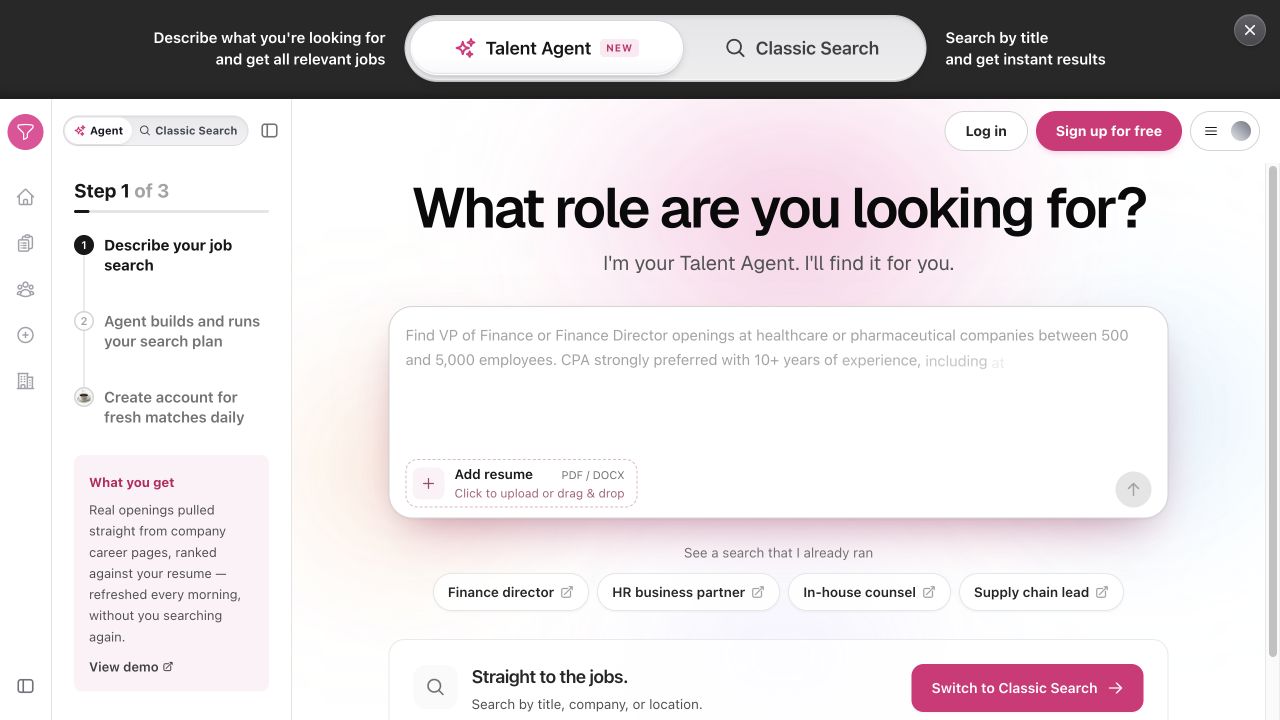 HiringCafe’s conversational job search